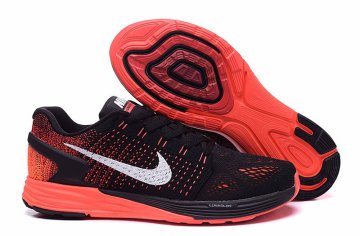 (image for) Men's Nike LunarGlide 7 Black/Bright Crimson/University Red/Summ