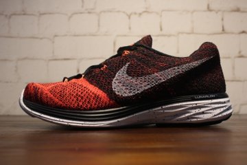 (image for) Men's Nike Flyknit Lunar 3 Brown red / white