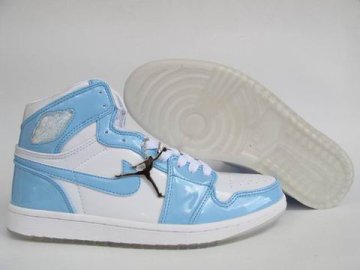 (image for) Jordan 1 Shoes white/deepskyblue