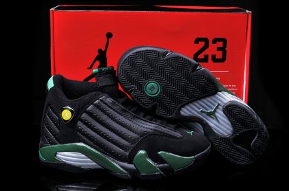 (image for) Air Jordan 14 Retro black/sliver/darkgreen