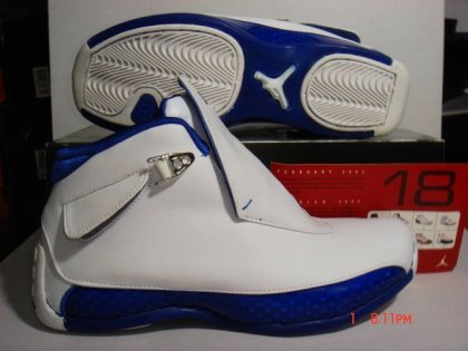 (image for) Jordan 18 Shoes white/blue
