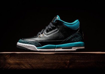 (image for) Air Jordan 3 GS Black/Deepskyblue