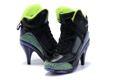(image for) Air Jordan 3.5 High Heels Shoes black/lawngreen/blue