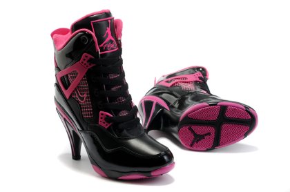 (image for) Jordan 4 High Heels Shoes black/deeppink