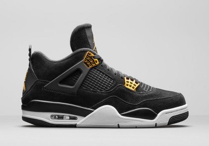 (image for) Air Jordan 4 Retro Black/White/Metallic Gold/Metallic Gold