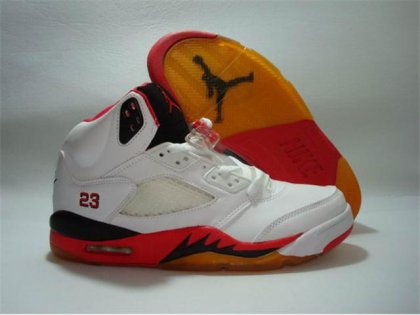 (image for) Jordan Retro 5 white/black/red