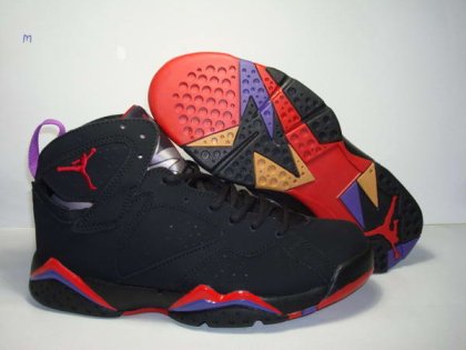(image for) Jordan 7 Shoes black/red/blueviolet
