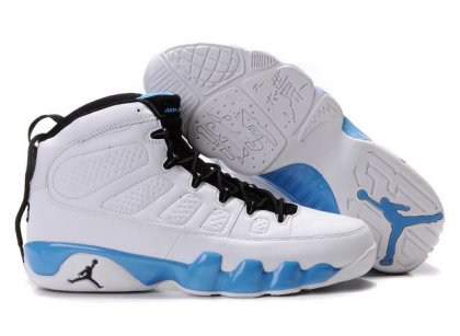 (image for) Jordan 9 Retro black/white/deepskyblue