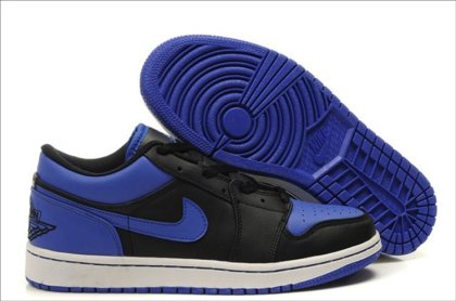 (image for) Air Jordan Retro 1 Low black/white/blue