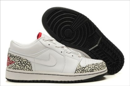 (image for) Air Jordan Retro 1 Low black/white/red III