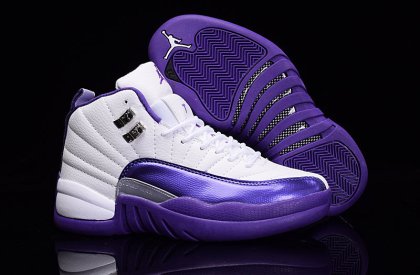(image for) Air Jordan Retro 12 White/Purple Amethyst