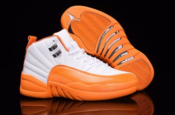 (image for) Air Jordan Retro 12 White/Dark Orange