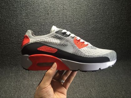 (image for) Nike Air Max 90 Ultra 2.0 Flyknit Black/Gray/OrangeRed