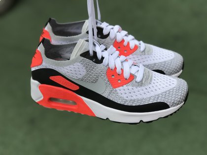 (image for) Nike Air Max 90 Ultra 2.0 Flyknit Black/Gray/OrangeRed/White