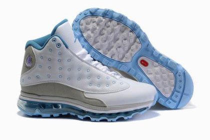 (image for) Womens Jordan 13 Air Max 2009 white/gray/ pink blue