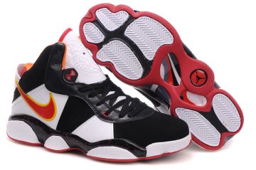(image for) Jordan 13 James 8 white/black/red/orange