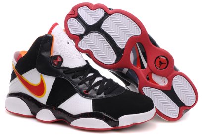 (image for) Jordan 13 James 8 white/black/red/orange