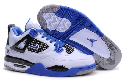 (image for) Jordan 4 Shoes black/white/blue