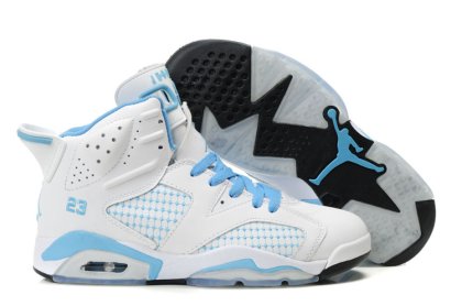(image for) Air Jordan Retro 6 Womens black/white/deepskyblue