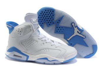 (image for) Air Jordan Retro 6 Womens white/dodgerblue