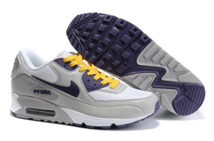 (image for) Womens Air Max 90 white/gray/darkslateblue