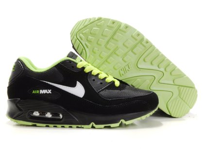 (image for) Womens Air Max 90 black/white/yellowgreen
