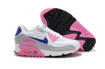 (image for) Womens Air Max 90 white/blue/pink