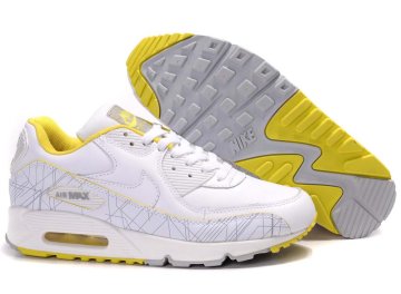 (image for) Womens Air Max 90 white/gray/yellow