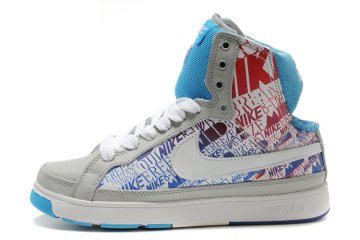 (image for) Nike Air Troupe Mid Shoes gray/deepskyblue/camo