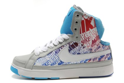 (image for) Nike Air Troupe Mid Shoes gray/deepskyblue/camo
