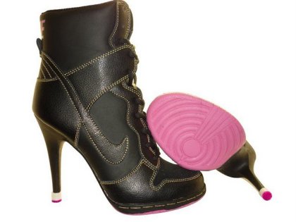 (image for) Nike Dunk High Heels black/deeppink