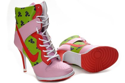 (image for) Nike Dunk High Heels red/pink/green