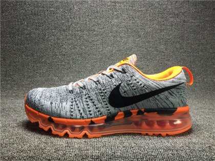 (image for) Nike Flyknit Air Max orangered/gray