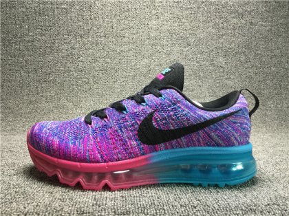 (image for) Nike Flyknit Air Max Black/Glacial Blue Ice/Violet Red