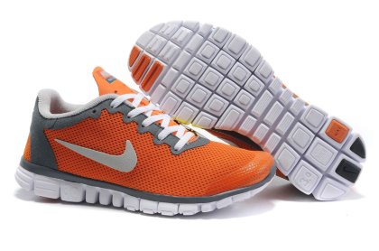 (image for) Nike Free 3.0 V2 Womens white/gray/orangered