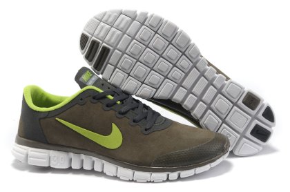 (image for) Nike Free 3.0 V2 Shoes white/darkolivegreen/lawngreen