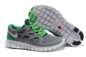(image for) Free Run 2 Shoes white/gray/green