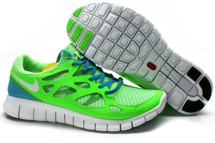 (image for) Free Run 2 Shoes white/blue/lawngreen