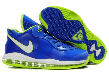 (image for) Nike Lebron 8 V2 Low Shoes white/blue/lawngreen