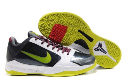 (image for) Nike Kobe V Shoes black/white/yellowgreen