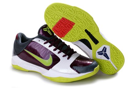 (image for) Nike Kobe V Shoes Purple/white/yellowgreen