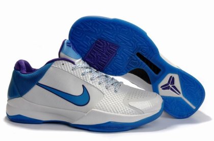 (image for) Nike Kobe V Shoes white/blue/blueviolet