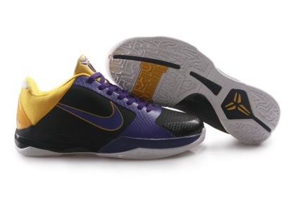 (image for) Nike Kobe V Shoes black/deep purple/yellow