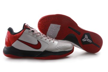 (image for) Nike Kobe V Shoes black/white/red