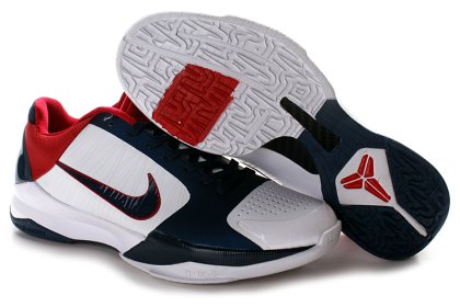 (image for) Nike Kobe V Shoes white/Navy/red