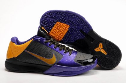 (image for) Nike Kobe V Shoes black/orangered/blueviolet