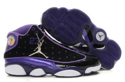(image for) Air Jordan 13 Women Shoes black/blueviolet