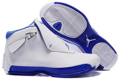 (image for) Womens Air Jordan 18 white/blue