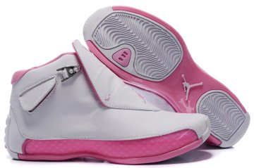 (image for) Womens Air Jordan 18 white/deeppink