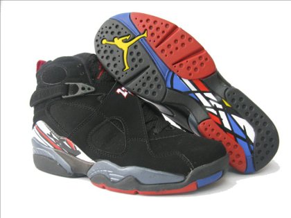 (image for) Womens Air Jordan 8 Retro black/gray/rainbow